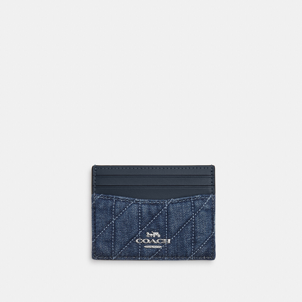Coach Outlet Slim ID Card Case In Regenerative Cotton With Quilting